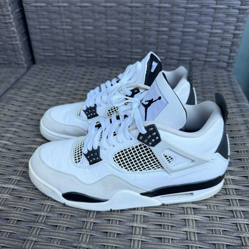 Jordan 4 Retro Military Black White Mens Size 11